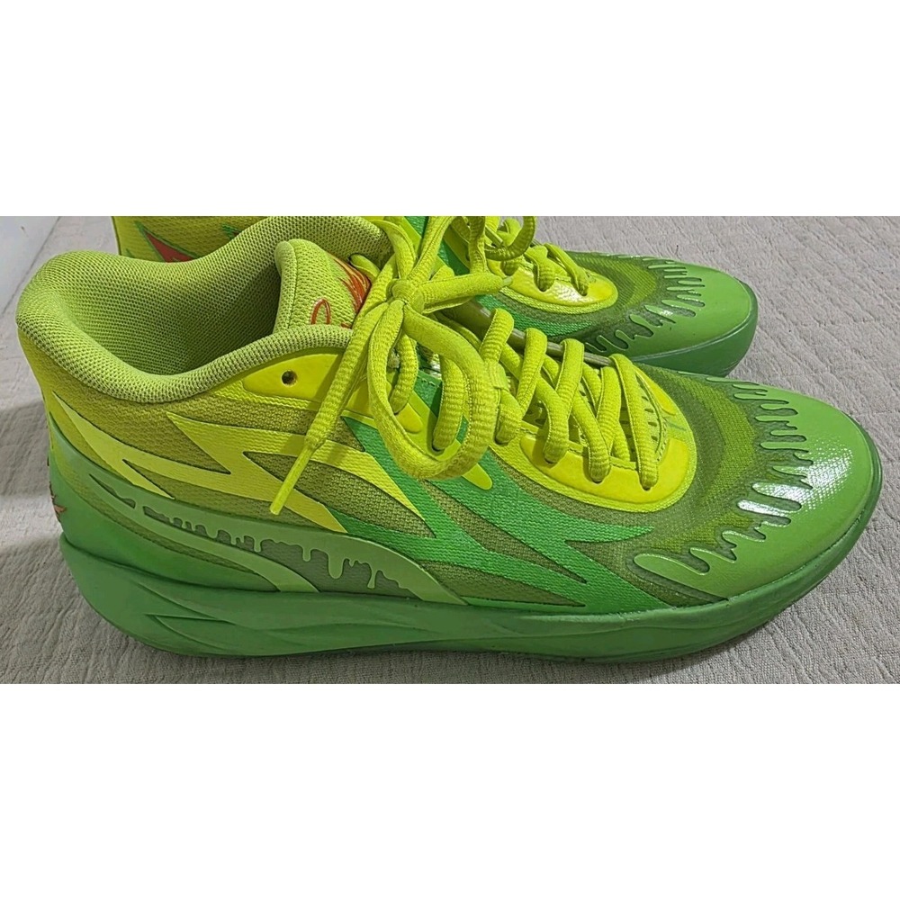 Puma LaMelo Ball MB.02 Slime Nickelodeon Mens 377584-01 EUC